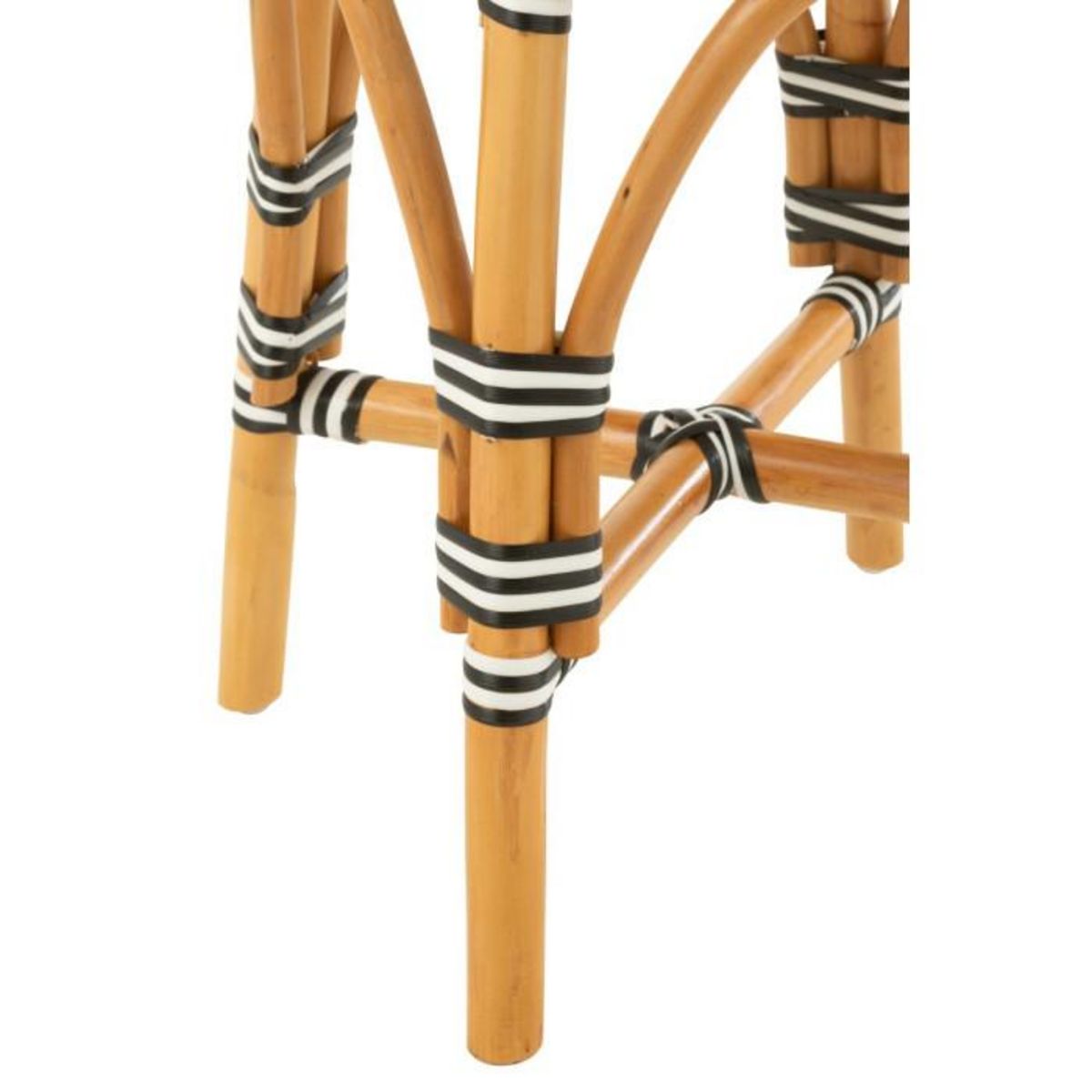 Paris Prix Tabouret en Rotin  Danial  44cm Noir