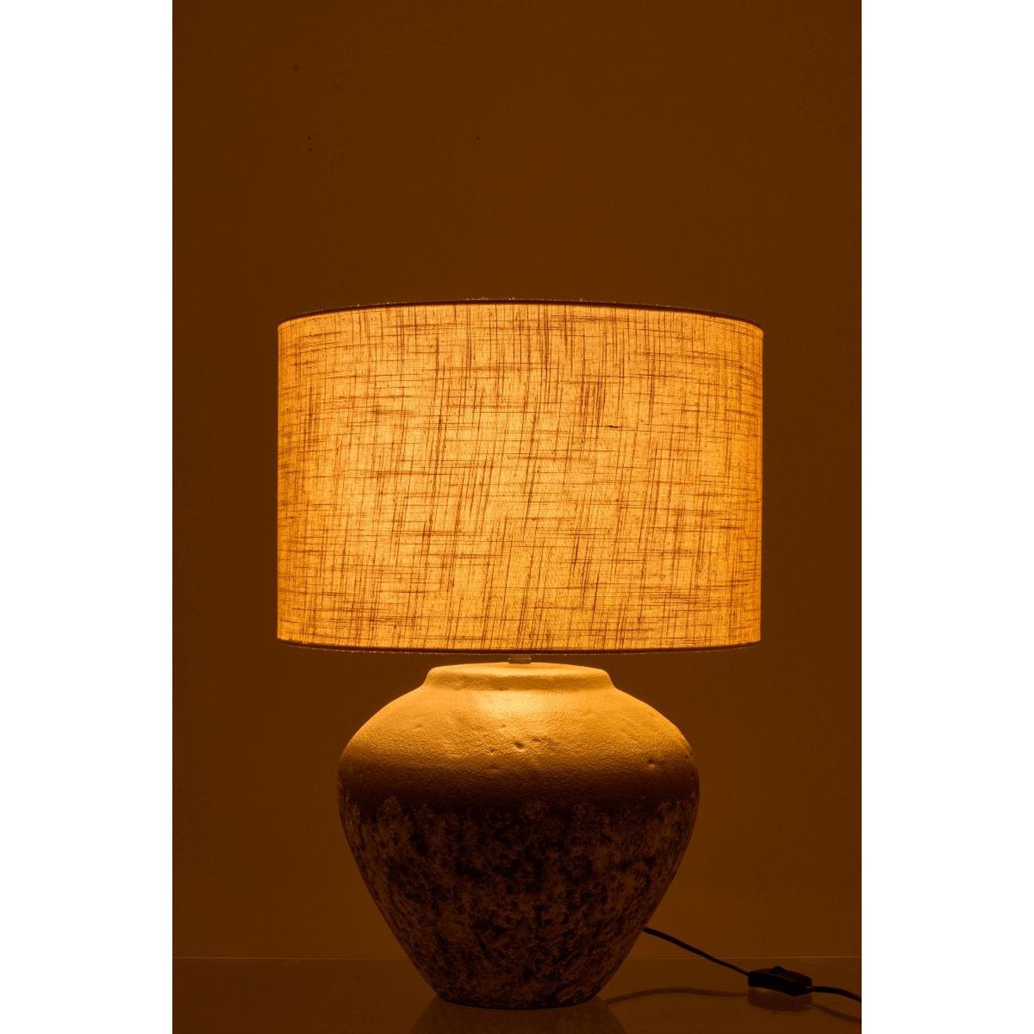 Voir la diapositive 3 : J-LINE Lampe à poser en céramique  jules  62cm gris foncé