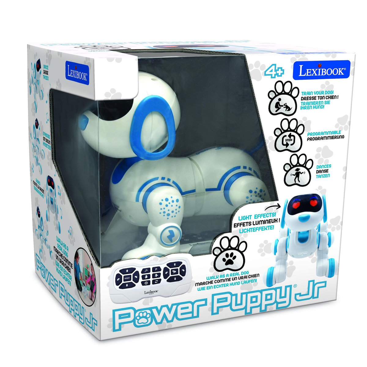 Lexibook Power Puppy Jr Bleu – Mon chiot robot programmable avec contrôle gestuel