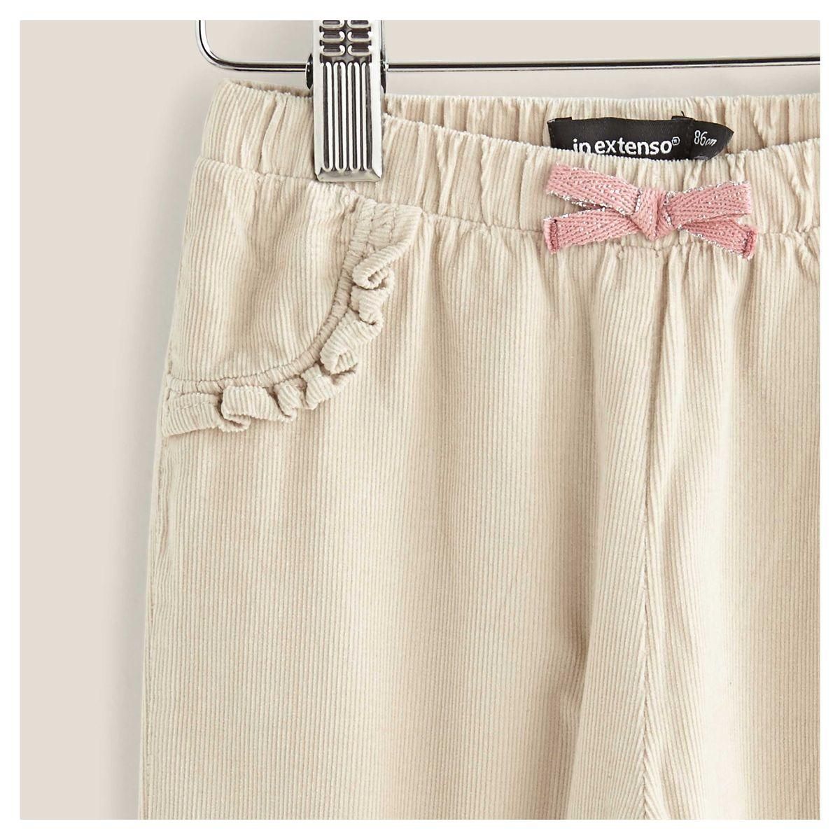 IN EXTENSO Pantalon velours bébé fille
