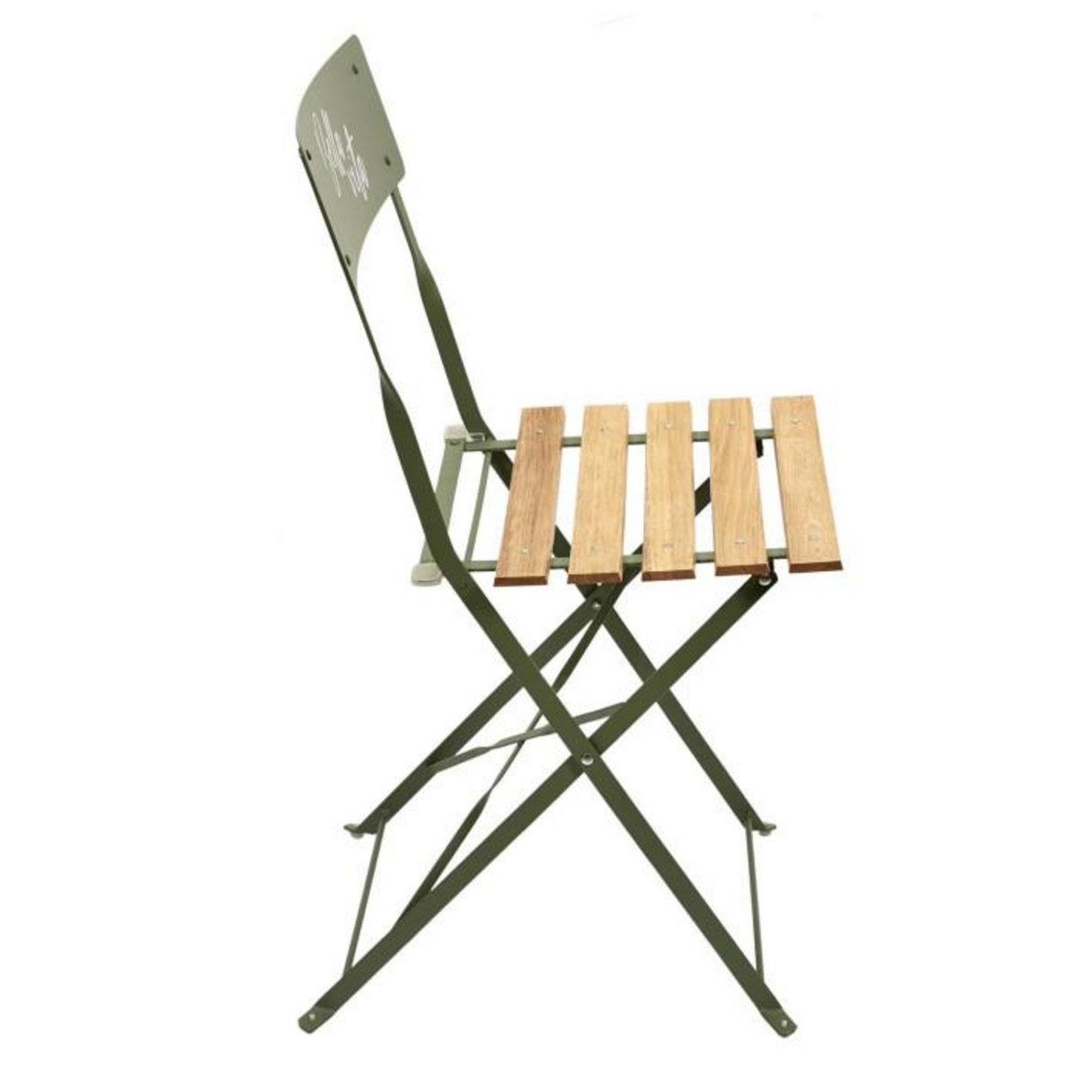 Paris Prix Lot de 2 Chaises Pliantes  Bella Vita  81cm Kaki