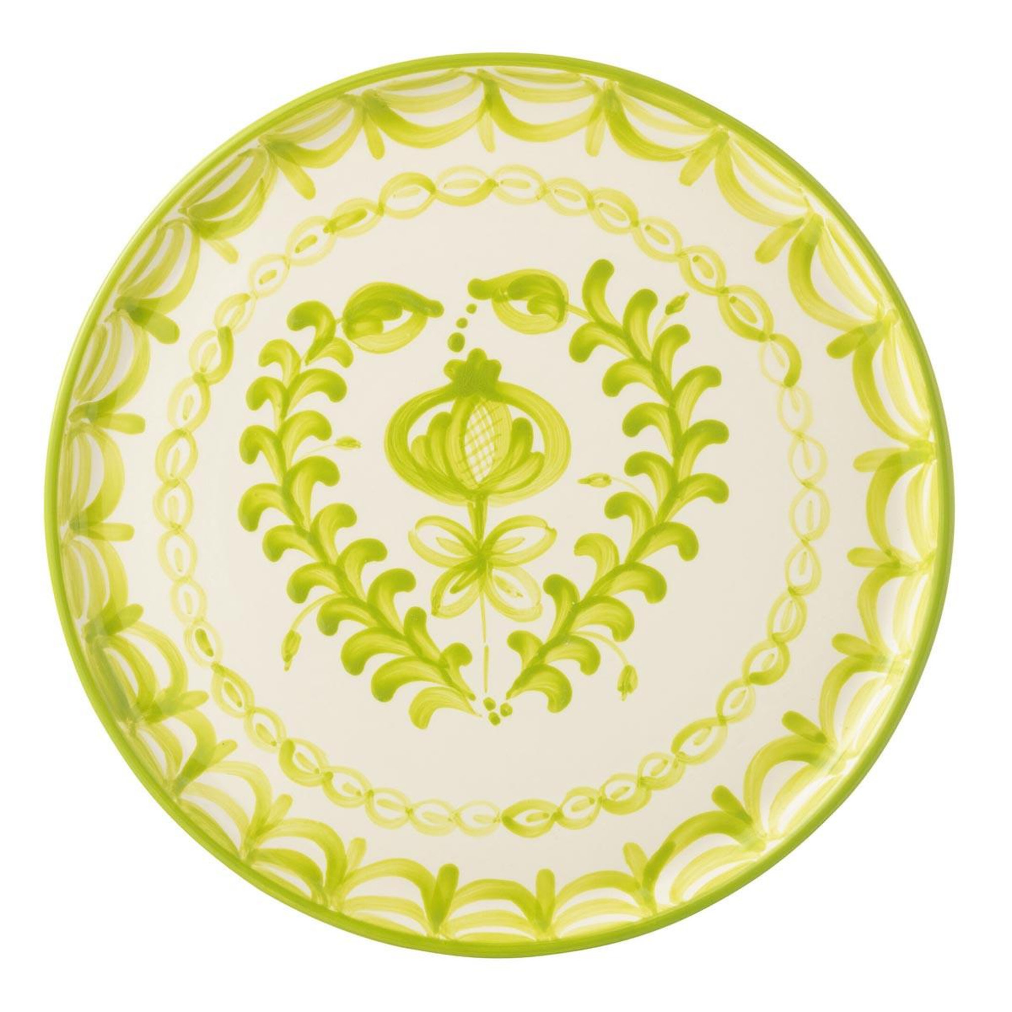 J-LINE Assiette de présentation en céramique  granada  34cm vert