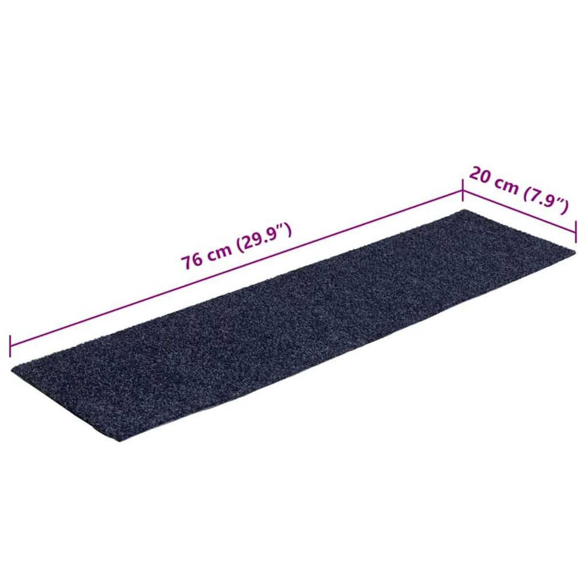 VIDAXL Tapis d'escalier auto-adhesifs 30 pcs gris bleu 76x20 cm