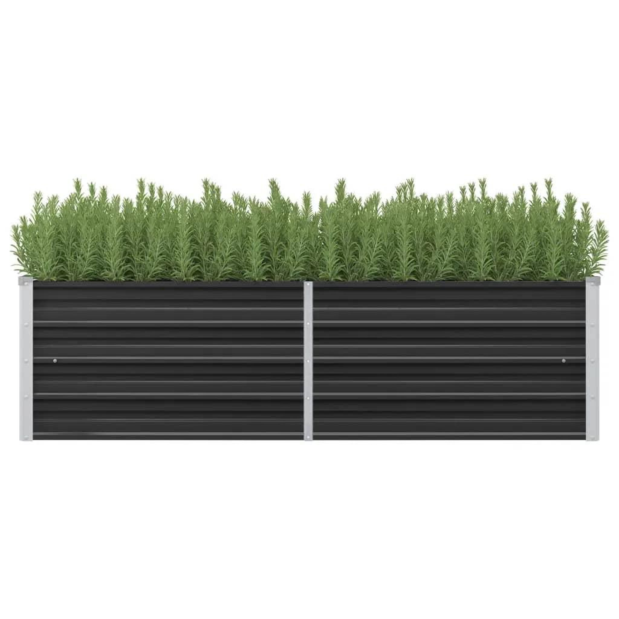 Voir la diapositive 1 : VIDAXL Lit sureleve de jardin Anthracite 160x40x45 cm Acier galvanise