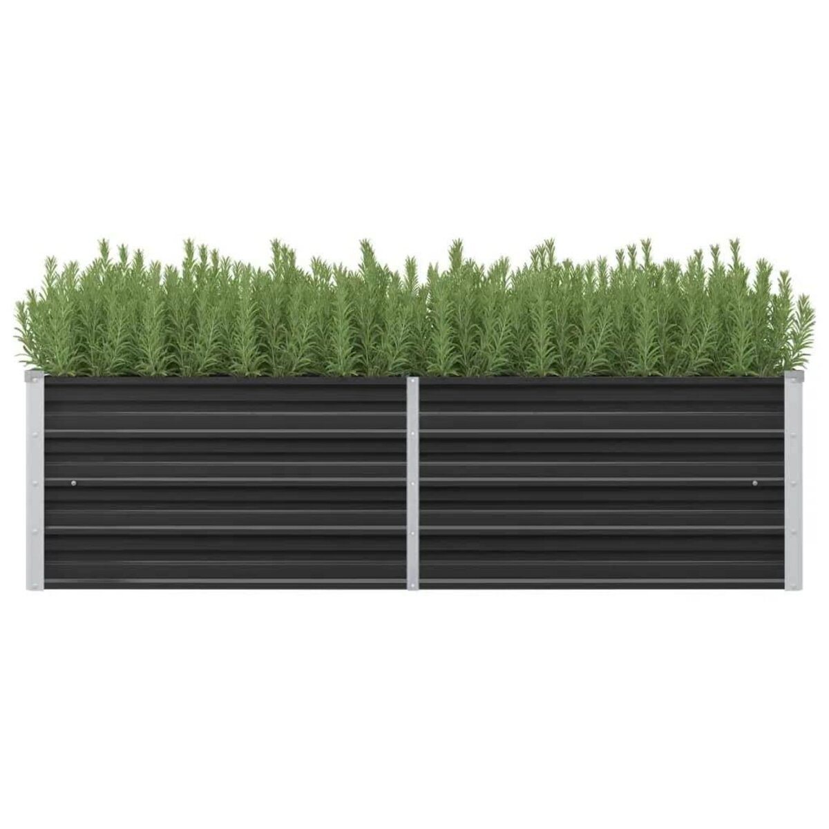 VIDAXL Lit sureleve de jardin Anthracite 160x40x45 cm Acier galvanise