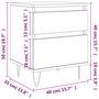 Voir la diapositive 6 : VIDAXL Tables de chevet 2 pcs chene fume 40x35x50 cm bois ingenierie