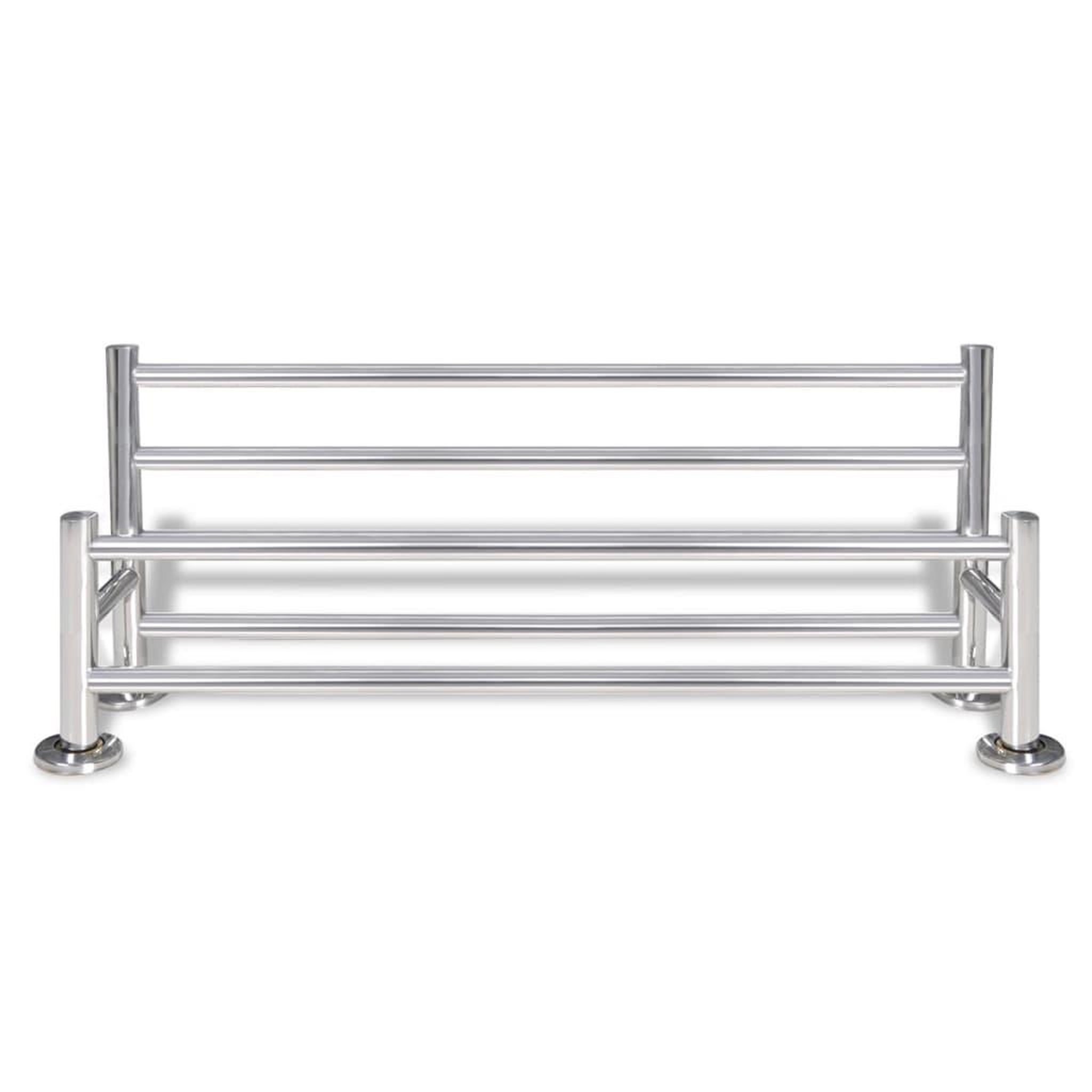 Voir la diapositive 4 : VIDAXL Porte serviettes double - barre fixe 6 tubes