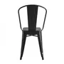 MARKET24 Lot de 4 chaises en métal noir - L 44 x P 45 x H 85 cm - DARA