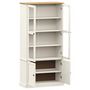 Voir la diapositive 5 : VIDAXL Vitrine en verre VIGO blanc 85x35x170 cm bois massif de pin