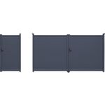 Habitat et Jardin Pack portail + portillon  Marc  - Gris