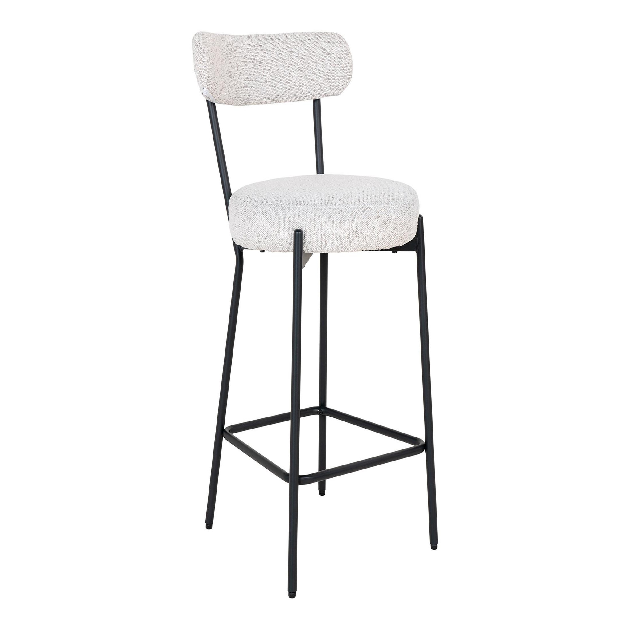 LISA DESIGN Ivanec - tabouret de bar - en tissu bouclette. Coloris disponibles : Bicolore