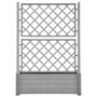 Voir la diapositive 3 : VIDAXL Jardiniere avec treillis 100x43x142 cm PP Gris pierre