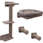 KERBL Mur d'escalade pour chats - KERBL - MONTE ALPI - 8 pieces - Gris - Tour d'escalade