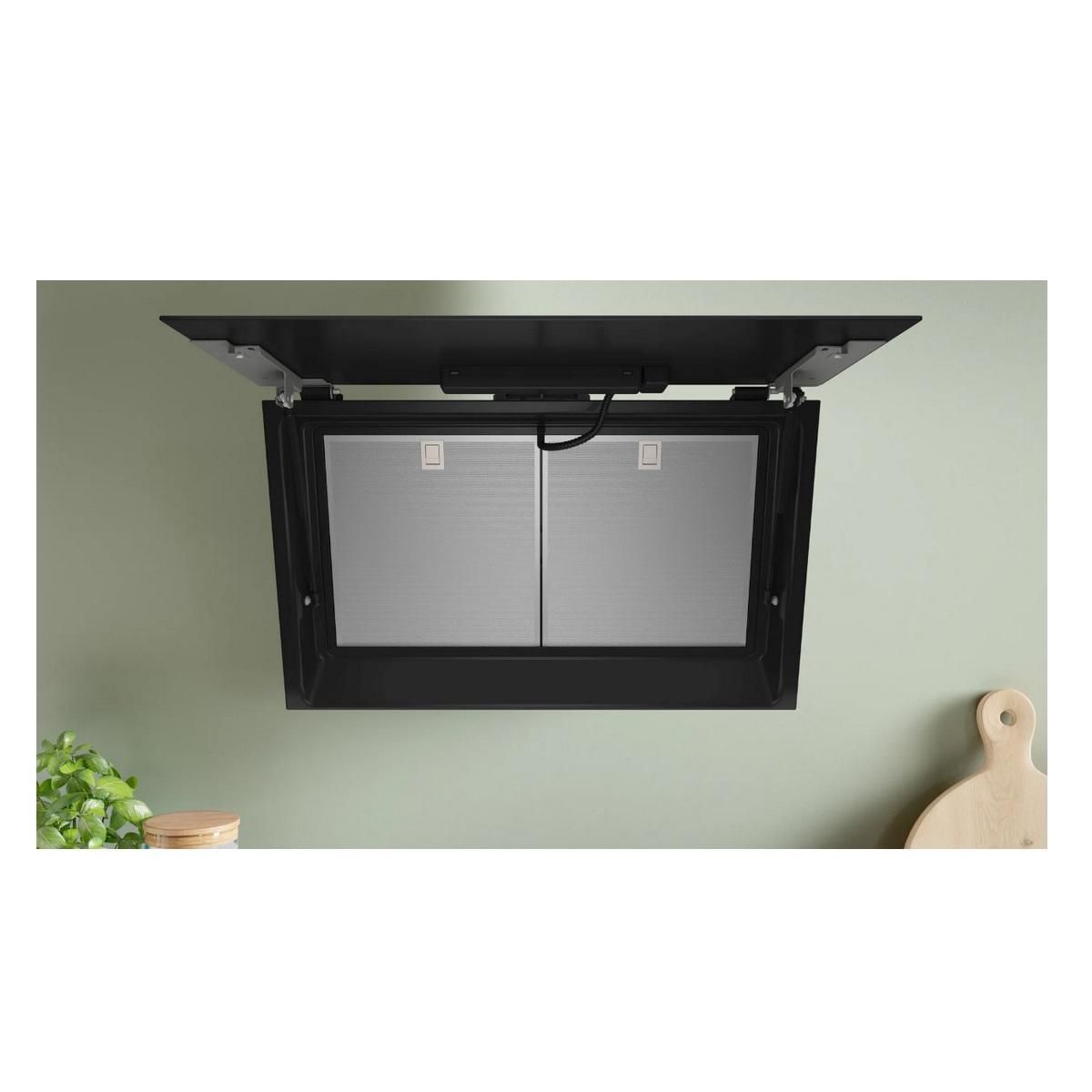 BOSCH Hotte décorative inclinée 80cm 438m3/h noir - DWJ81AN60