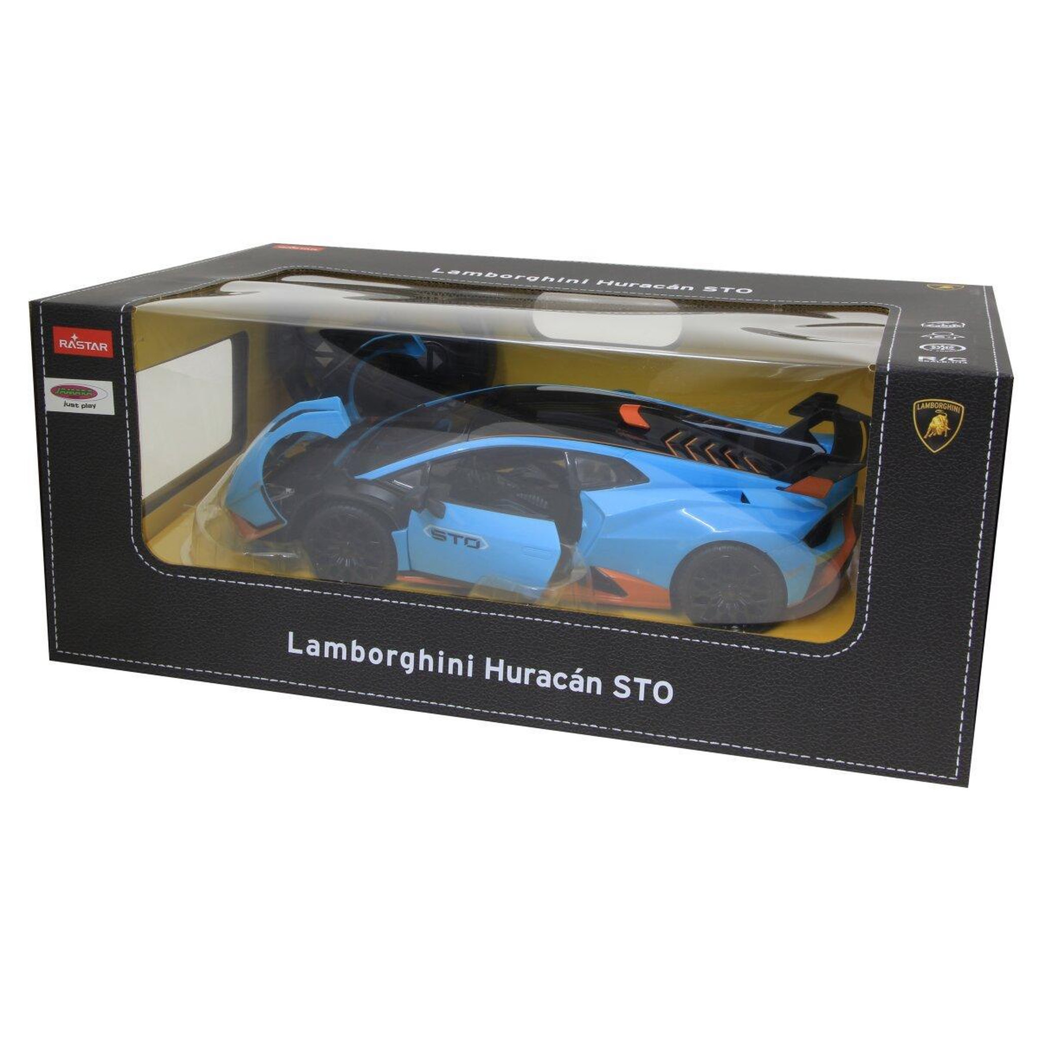 Voir la diapositive 3 : Jamara Voiture télécommandée Lamborghini Huracán STO 1:14 bleu 2,4GHz