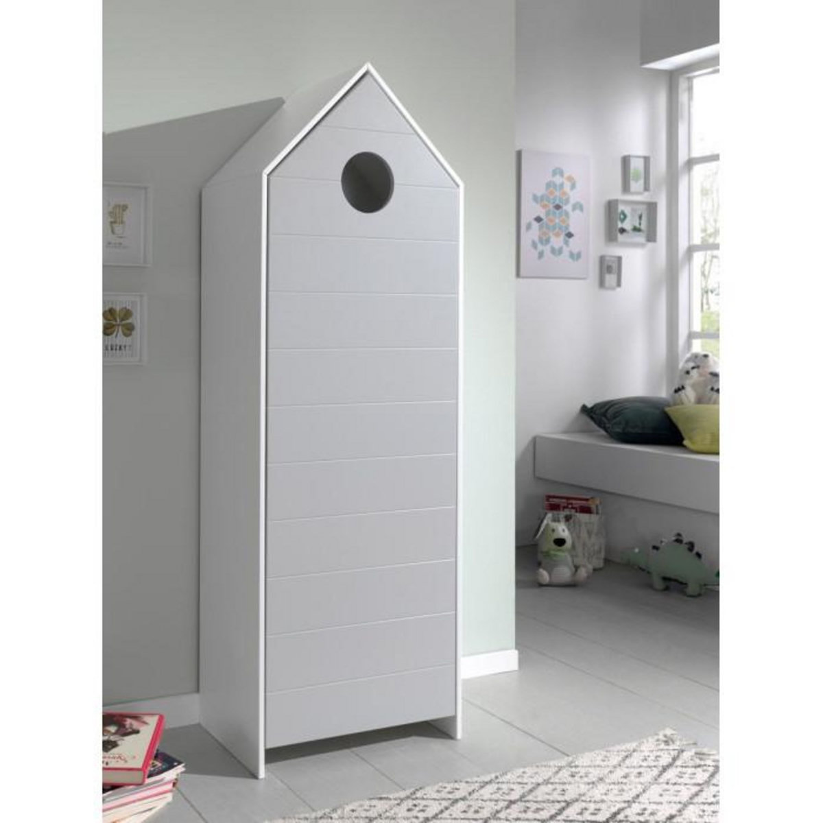 Paris Prix Armoire Enfant 4 Niveaux  Casami  171cm Gris