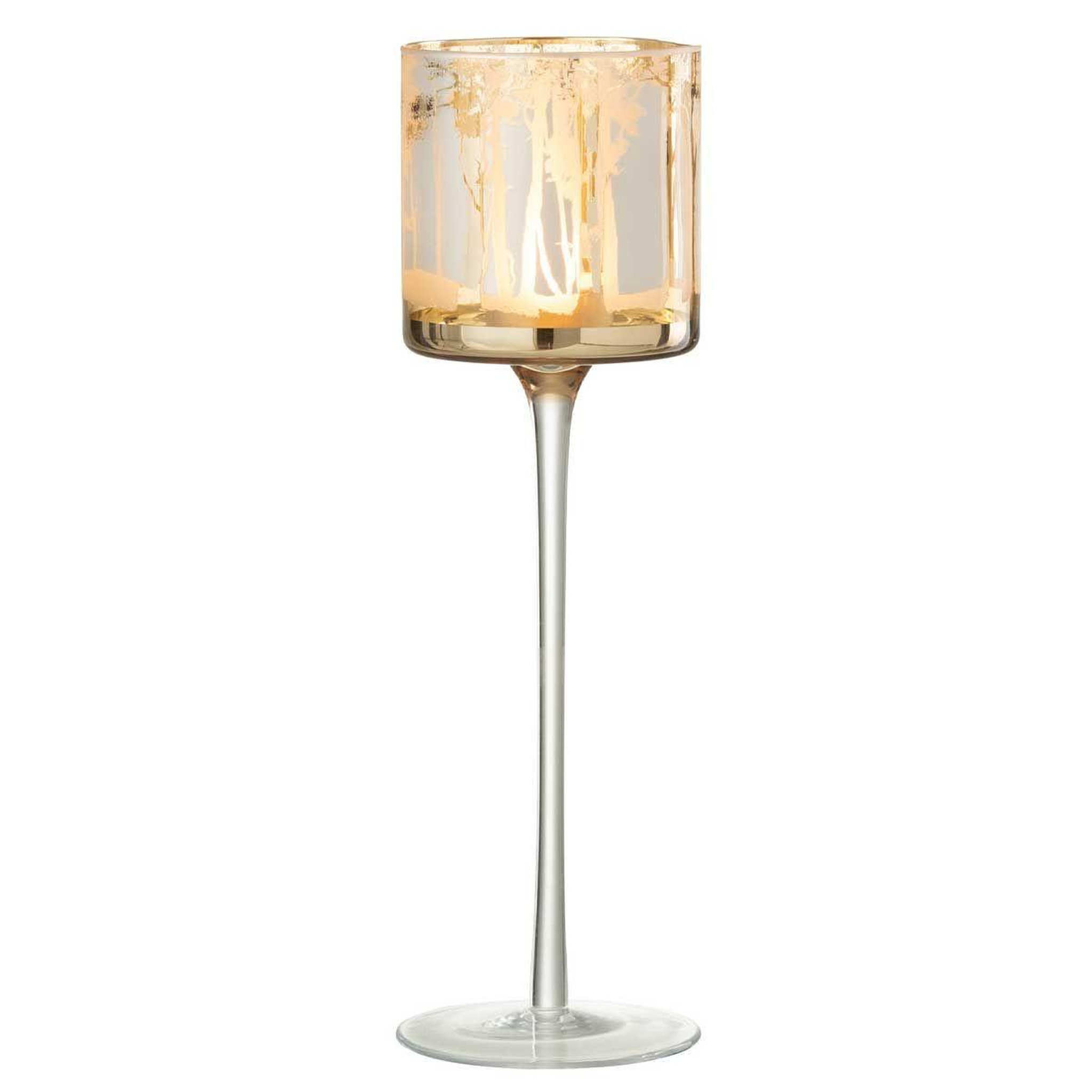 Voir la diapositive 2 : J-LINE Photophore sur Pied  Arbre  30cm Or