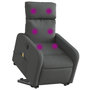 Voir la diapositive 3 : VIDAXL Fauteuil inclinable de massage electrique Gris fonce Tissu