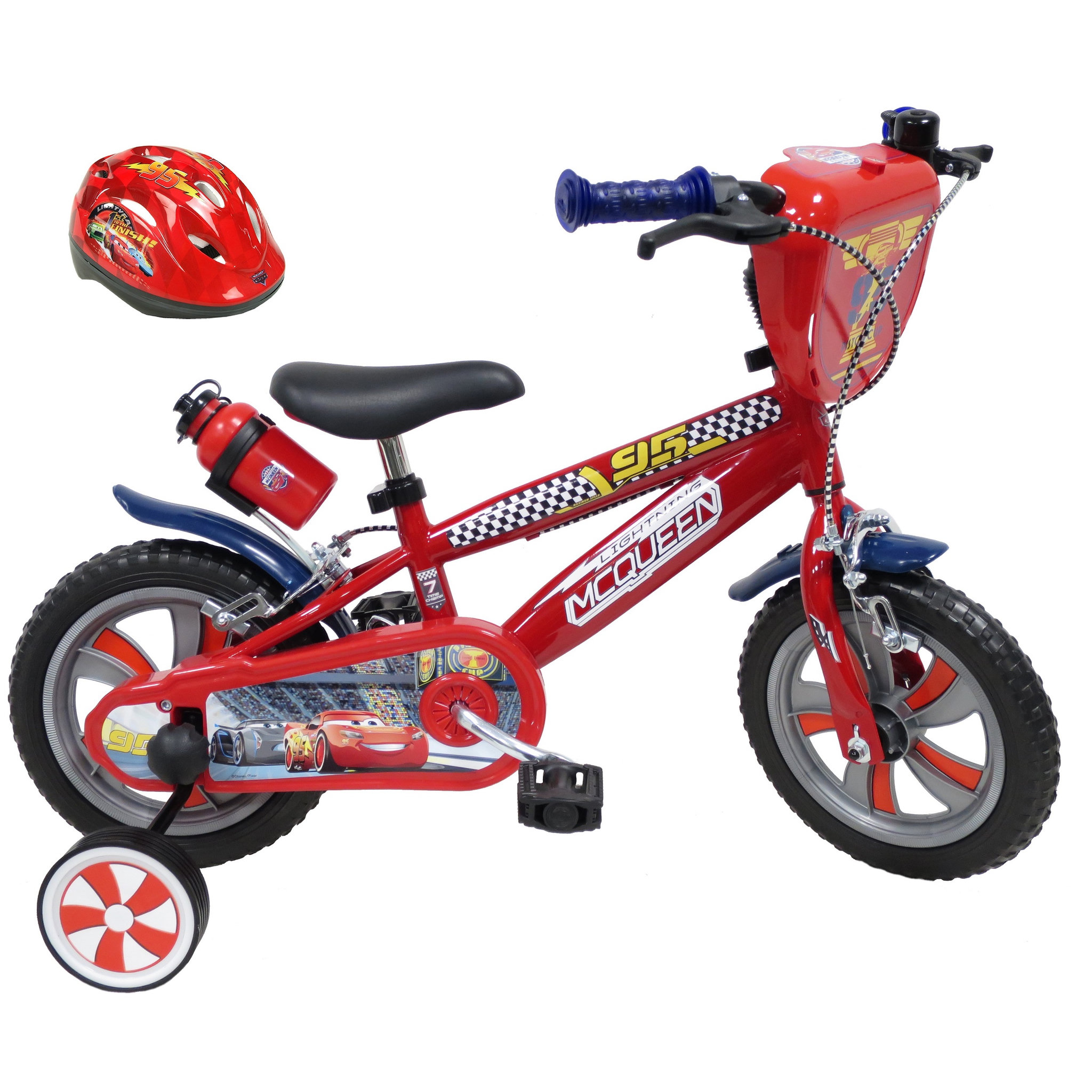 Voir la diapositive 1 : CARS Vélo 12 pouces - Cars + Casque de protection 
