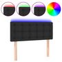 Voir la diapositive 2 : VIDAXL Tete de lit a LED Noir 90x5x78/88 cm Similicuir