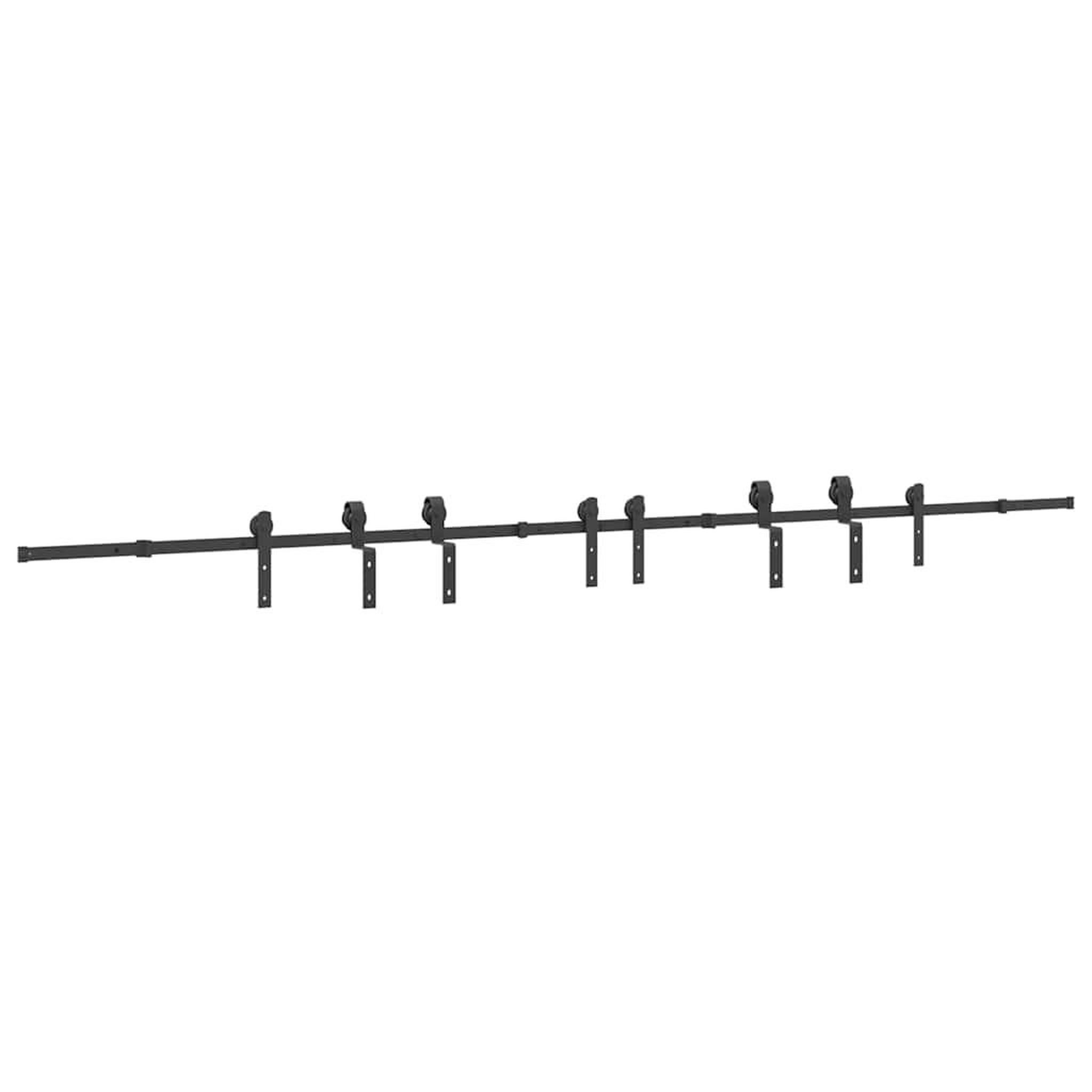 Voir la diapositive 2 : VIDAXL Kit de quincaillerie de porte coulissante 400 cm acier noir