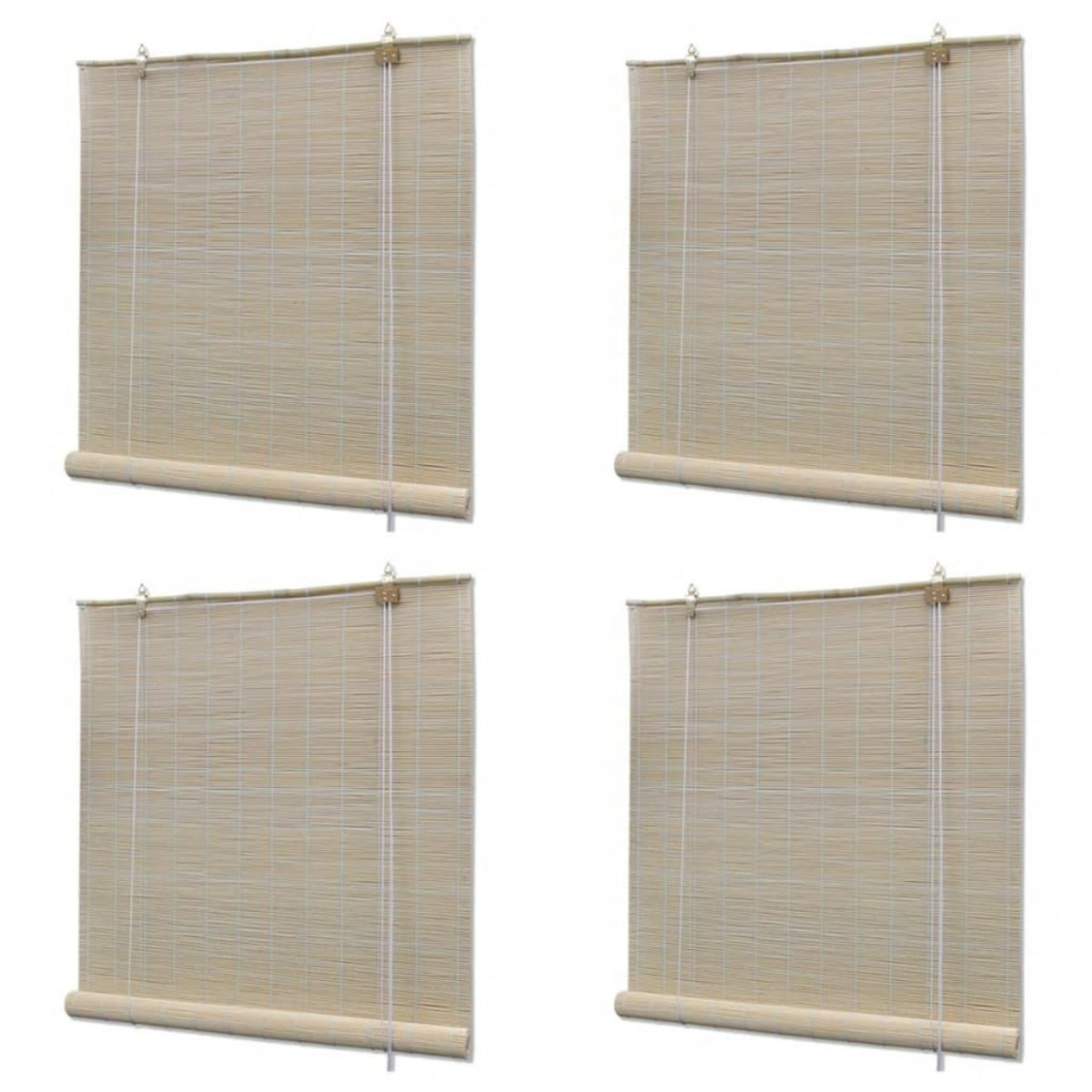 VIDAXL Stores a rouleau Bambou naturel 4 pcs 120x160 cm