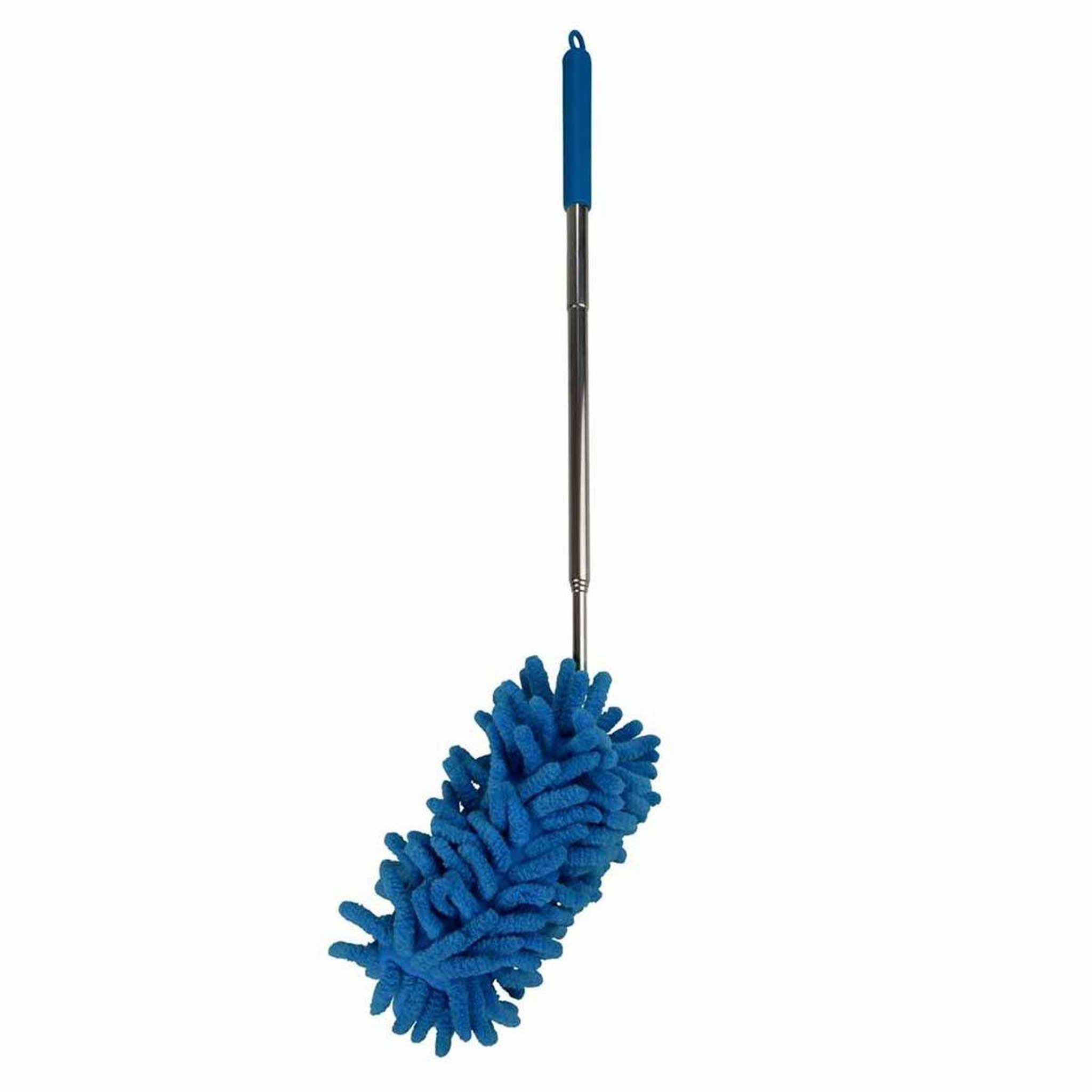 HOMEA Plumeau Microfibre  Télescopique  75cm Bleu Paon
