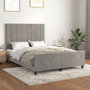 Voir la diapositive 1 : VIDAXL Cadre de lit sans matelas gris clair 140x190 cm velours