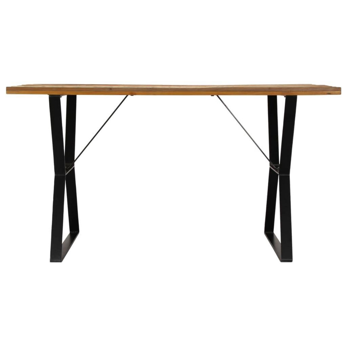 VIDAXL Table a manger 140x80x76 cm Bois de recuperation massif