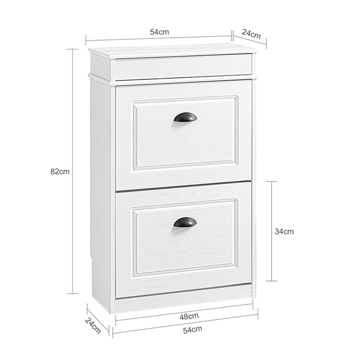 SOBUY SoBuy - Meuble À Chaussures à 2 tiroirs - Classique - FSR78