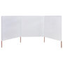Voir la diapositive 3 : VIDAXL Paravent 3 panneaux Tissu 400 x 80 cm Blanc sable