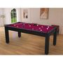 Voir la diapositive 4 : Paris Prix Table de Billard Convertible  Oregon  213cm Noir & Prune