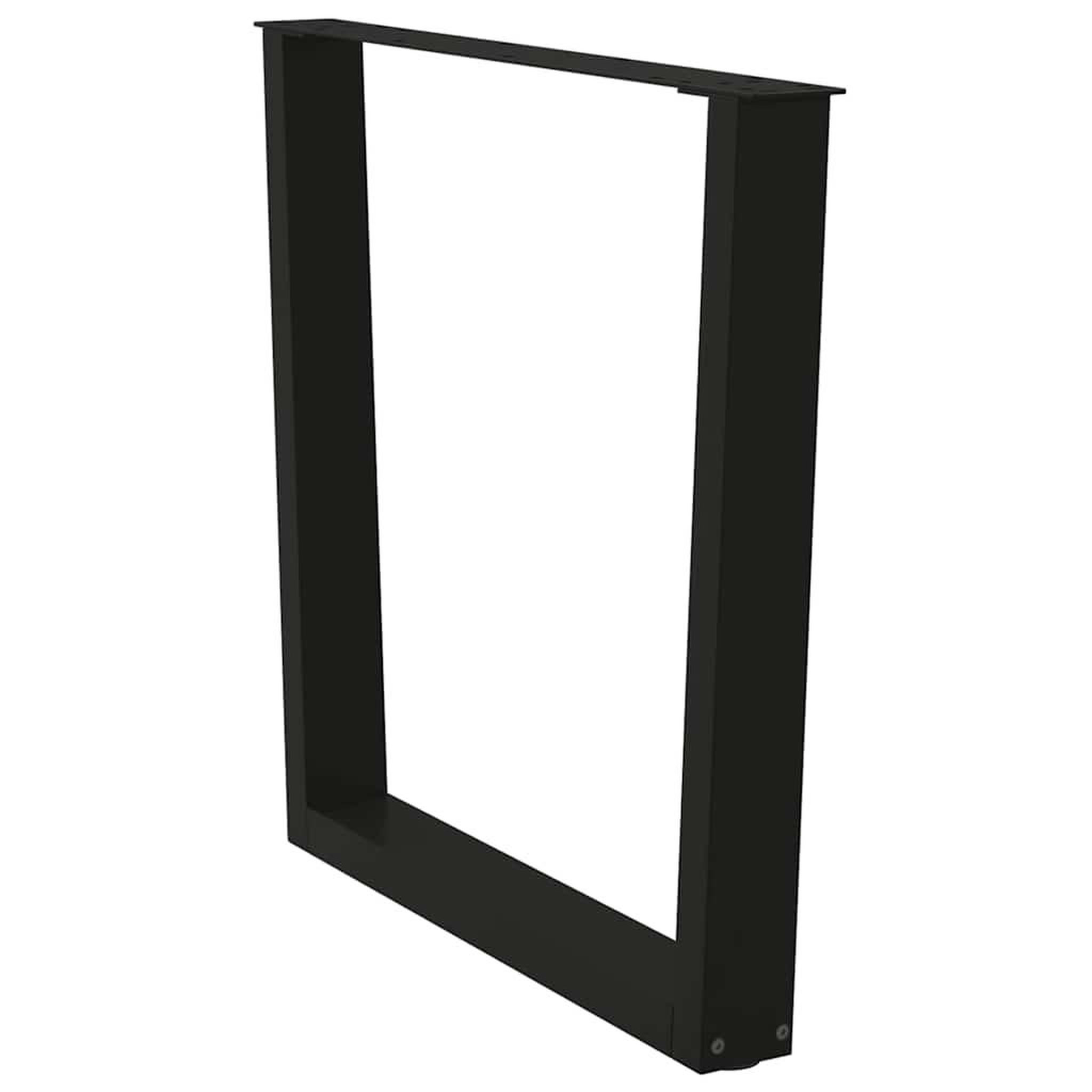 Voir la diapositive 5 : VIDAXL Pieds de table a manger forme de V 2 pcs noir 80x(72-73,3) cm