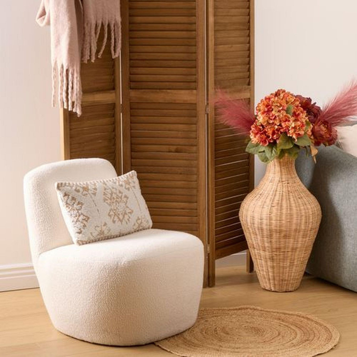 ATMOSPHERA Chauffeuse en bouclette LEONE - Blanc