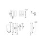 ESPACE-BRICOLAGE Kit cuvettes rectangles pour porte à galandage - Condamnation - Inox