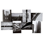 ATMOSPHERA Toile Imprimé 8 Photos  City I  74cm Noir & Blanc