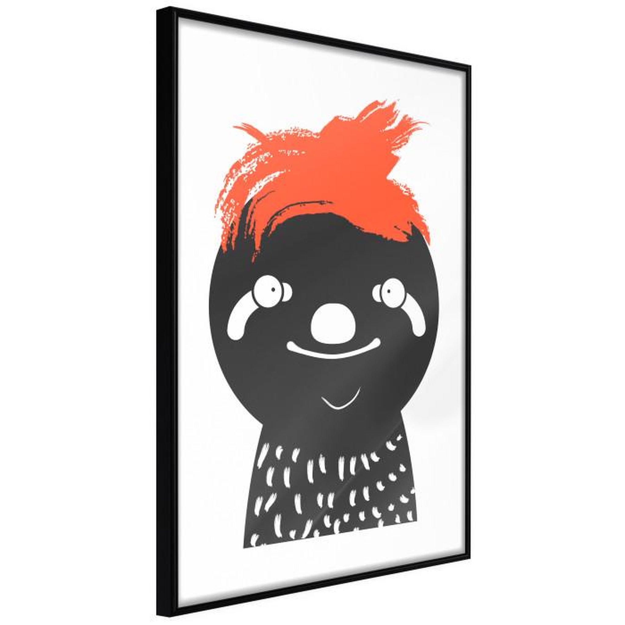 Paris Prix Affiche Murale Encadrée  Through Life With a Smile. Coloris disponibles : Noir, Jaune