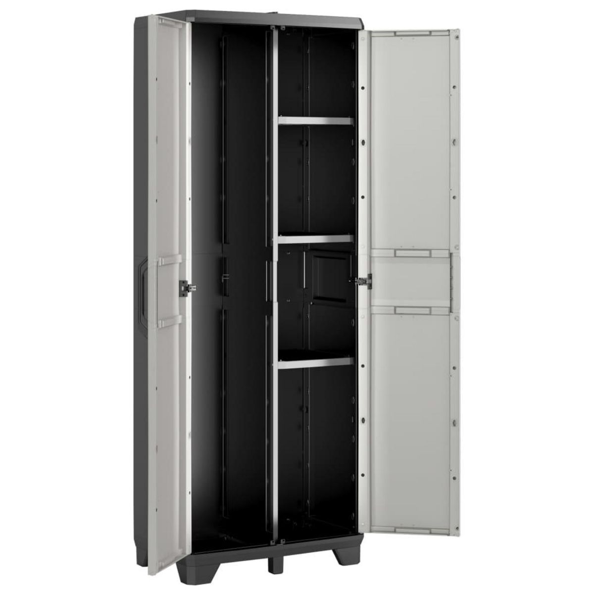 Keter Keter Armoire de rangement polyvalente Gear Noir et gris 182 cm