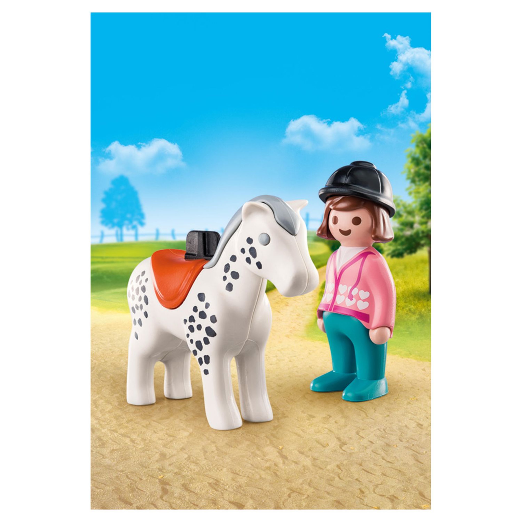 Voir la diapositive 2 : PLAYMOBIL 70404 - 1.2.3 - Cavalière avec cheval
