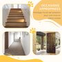Voir la diapositive 5 : PAWHUT Barrière de sécurité pour chien extensible 74-80 cm -H. 94 cm - sans perçage, double verrouillage - métal noir