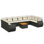 Voir la diapositive 2 : VIDAXL Salon de jardin 11 pcs avec coussins noir resine tressee
