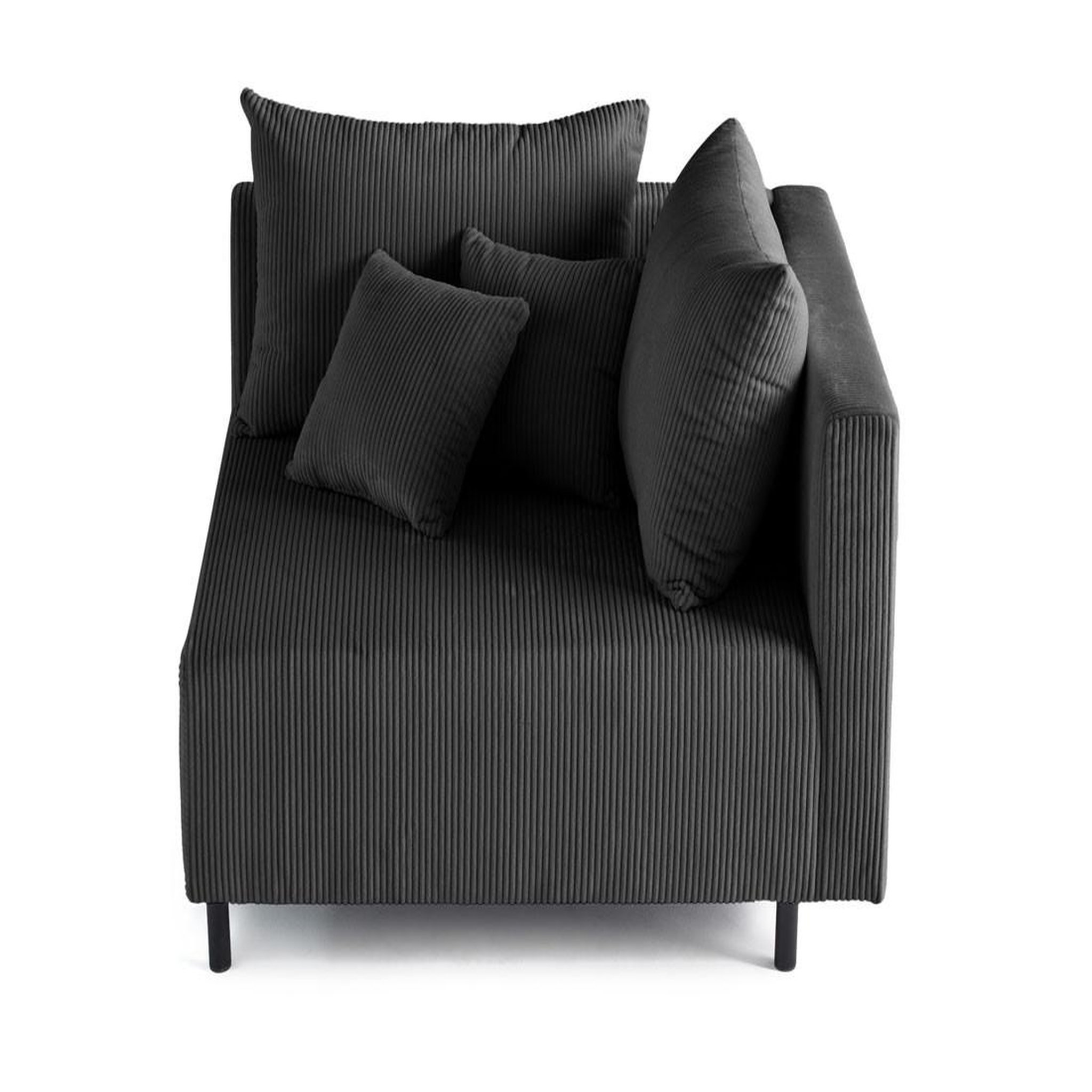 Voir la diapositive 3 : LISA DESIGN Edinburg - module d'assise d'angle droit - en velours côtelé
