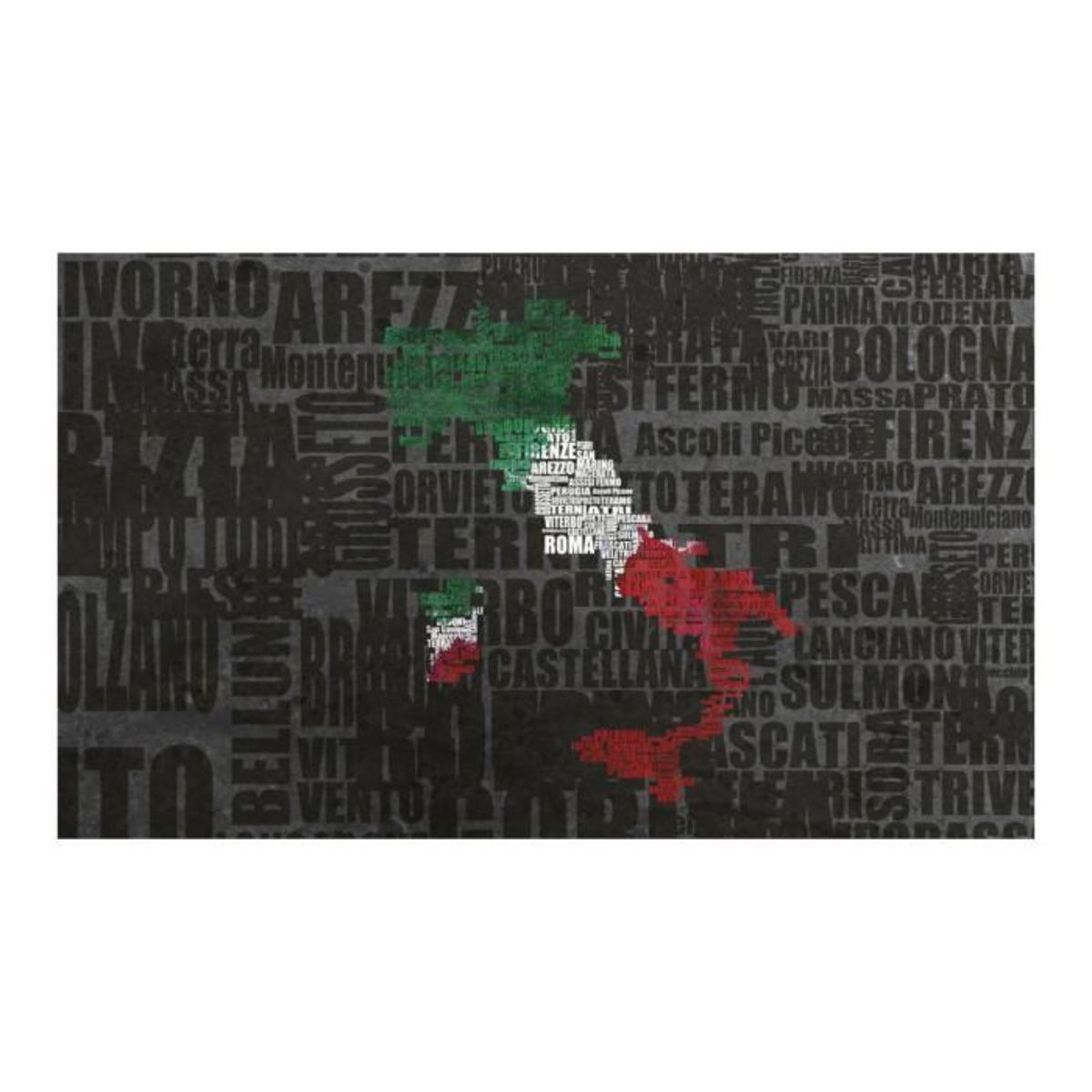 Paris Prix Papier Peint  Text Map of Italy  270x450cm
