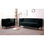 Voir la diapositive 3 : Habitat et Jardin Fauteuil en velours  Ellison  - 97 x 76 x 82 cm - 1 place - Vert foncé