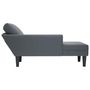 Voir la diapositive 5 : VIDAXL Fauteuil long et coussin et accoudoir droit gris fonce velours