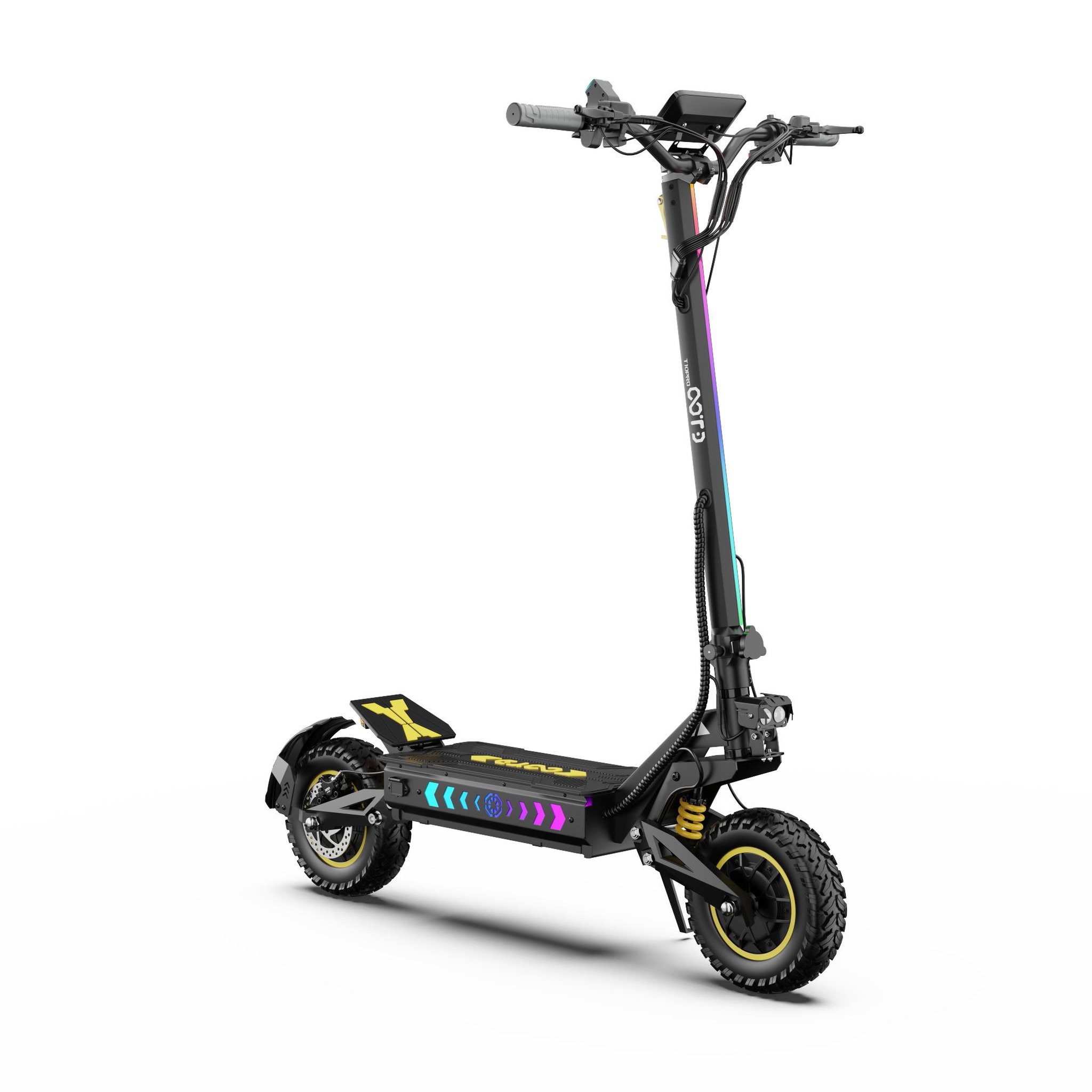 Voir la diapositive 6 : OOTD Trottinette Électrique  T10 PRO, Double Moteur, Batterie 52V 23,4Ah, Noir