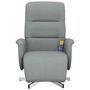 Voir la diapositive 3 : VIDAXL Fauteuil inclinable de massage et repose-pieds gris clair tissu
