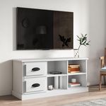 VIDAXL Meuble TV blanc 102x35,5x47,5 cm bois d'ingenierie