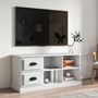 Voir la diapositive 1 : VIDAXL Meuble TV blanc 102x35,5x47,5 cm bois d'ingenierie