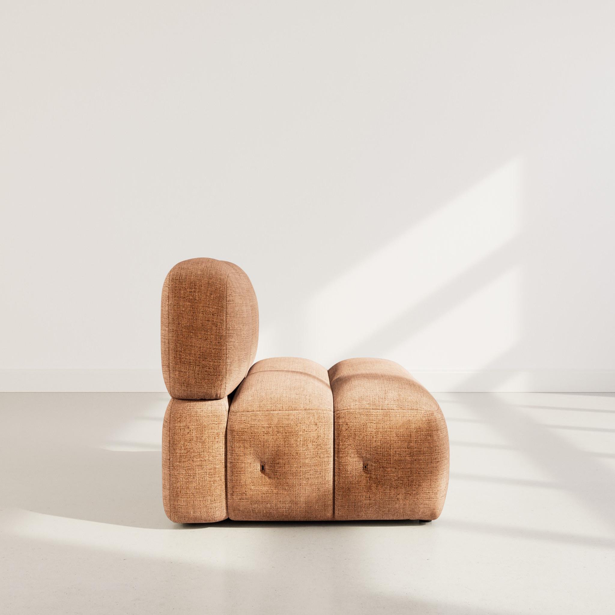 Voir la diapositive 6 : LISA DESIGN Grace - module d'assise en velours texturé